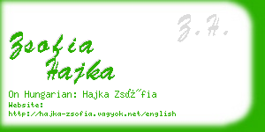 zsofia hajka business card